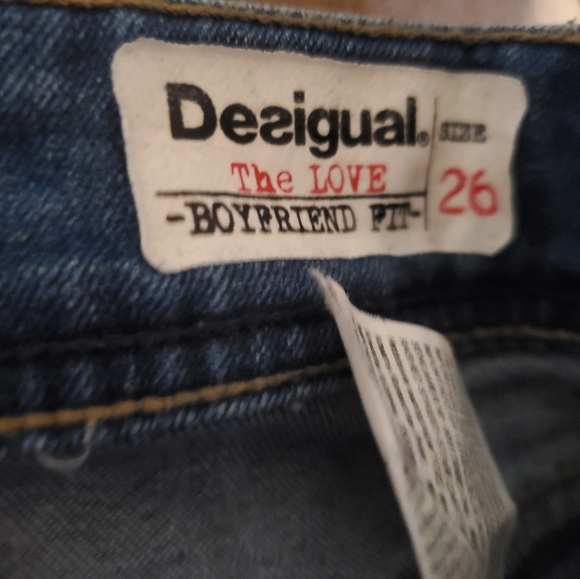 Desigual The Love Boyfriend Fit Embroidered Jeans - Picture 5 of 6